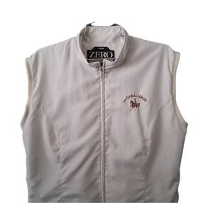 Zero Restriction Women's Golf Vest Size Large Beige Sleeveless Full Zip
